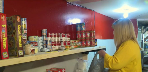 Woman Starts a Food Pantry Out of Her Own Basement to Help Needy